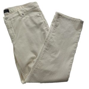 Talbots Womens Pants Size 16 Petite Ivory Corduroy Flawless Five-Pocket Straight